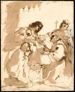 The Madonna and Child with SaintsFrancis, Saint Louis of Toulouse and Saint Catherine by Giovanni Francesco Barbieri
