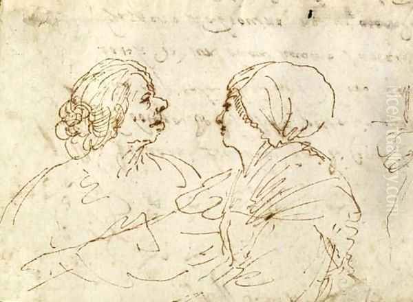 Study Of Two Women Conversing, Half-Length - view 1