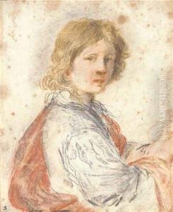 A young man, half-length by Giovanni Francesco Barbieri
