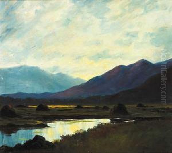 Sunset Near Leenane, Connemara - view 1