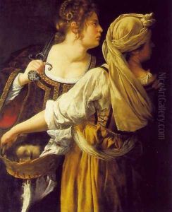 Judith and her Maidservant 1612-13 by Artemisia Gentileschi