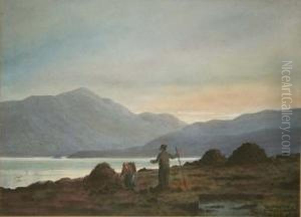 Gathering Peat, Co. Donegal - view 1