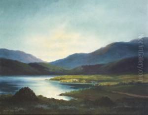Lake And Mountain Landscape by Douglas Alexander