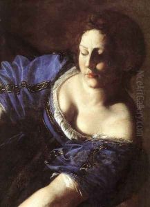 Judith Beheading Holofernes (detail) 1611-12 by Artemisia Gentileschi