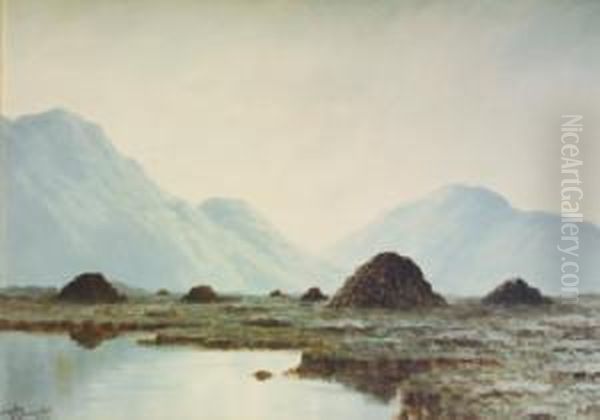 Turf Stacks In Mountain Landscape - view 1