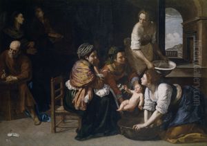 Birth of St John the Baptist c. 1635 by Artemisia Gentileschi