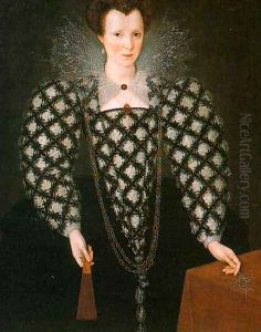 Portrait of Mary Rogers: Lady Harrington 1592 by Marcus The Younger Gheeraerts