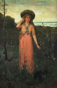 Picking Flowers by the Sea by Abbott Fuller Graves