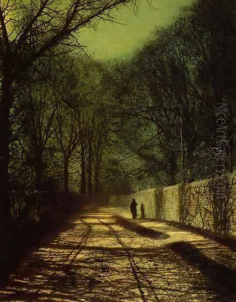 Tree Shadows on the Park Wall, Roundhay Park, Leeds - view 1
