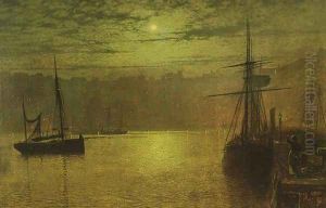 Lights in the Harbour by John Atkinson Grimshaw