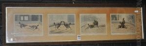 A Suite Of Four Cock Fighting Prints by Henry Thomas Alken