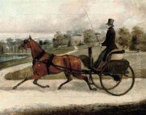 A Gentleman In His Gig, A Country House In The Distance A Gentleman In His Gig, A Country House In The Distance