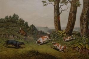 Spaniels by Henry Thomas Alken