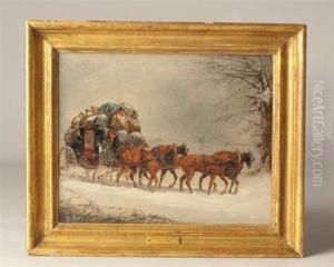 Stagecoach In Snow