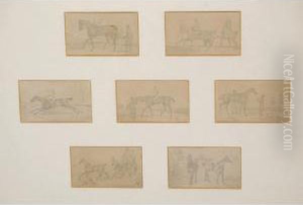 Race Horses, Dogs And Stags - view 1