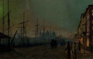 Humber dockside, Hull by John Atkinson Grimshaw