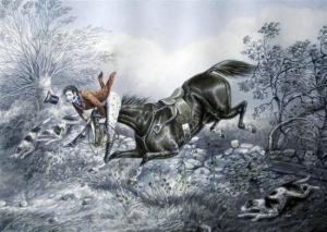 Fore's Hunting Casulties by Henry Thomas Alken