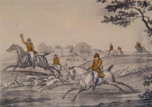 A Pair Of Hunting Scenes by Henry Thomas Alken