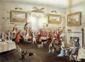 A Set Of Six, The Meet, Catching
 The Scent, The Chase, Whichway,the Kill And The Hunt Breakfast by Henry Thomas Alken