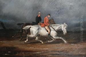 Two Horses And Their Riders by Henry Thomas Alken