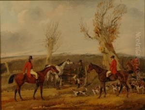 'going To Cover' 'gone Away', 'full Cry' And 'the Death' A Set Of Four Hunting Scenes by Henry Thomas Alken