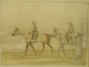 Gentlemen And Horses, Pencil&amp; Watercolour