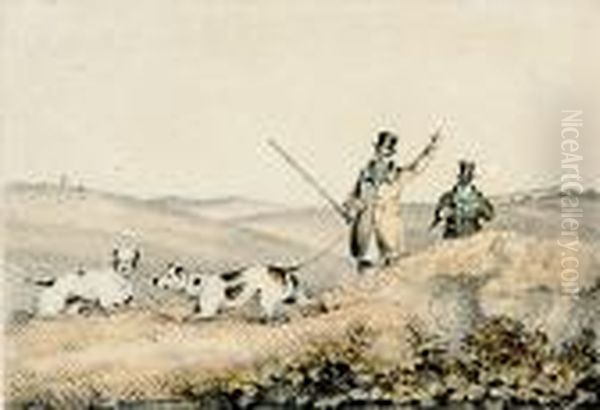 Four Miniature Works Hunting Scenes - view 1