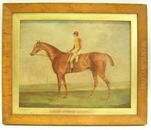 Oil On Board "race
Horse With Rider Up" Signed H. Alken Lower Right. Good To Very Good Condition. Measures 10 Inches By 13-3/8 Inches by Henry Thomas Alken