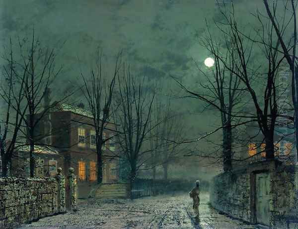 The Old Hall Under Moonlight - view 1