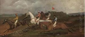Steeplechasing; And Over The Ditch by Henry Thomas Alken