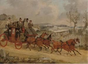 A Coach And Four In A Winter Landscape