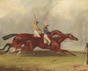 Pyrrhus The First And Sir Tatton Sykes For The Derby by Henry Thomas Alken