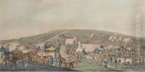 Epsom Races; Sam Beating Lord
Darlington's Grey; And Epsom Races;preparing To Start, By T. Sutherland by Henry Thomas Alken
