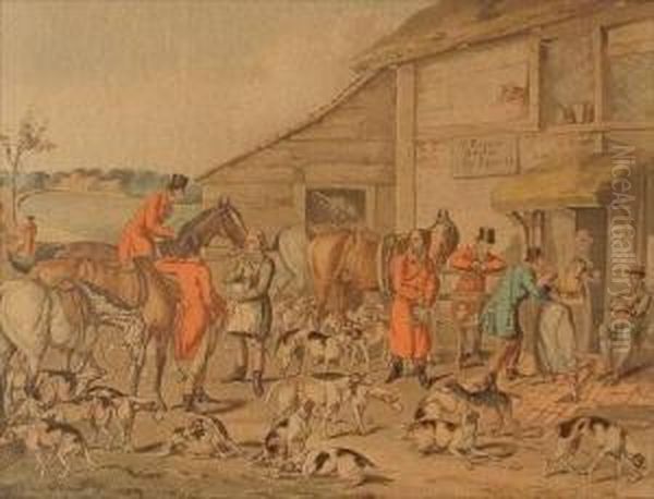 Pair Of Fox Hunt Scenes - view 1