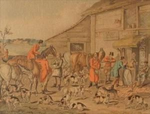 Pair Of Fox Hunt Scenes by Henry Thomas Alken