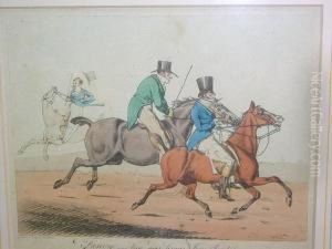 A Set Of Six Humourous Riding Scenes A Set Of Six Humourous Riding Scenes