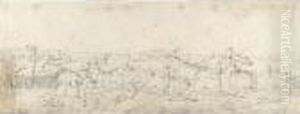 A Folio Of Watercolours Of Hunting Scenes by Henry Thomas Alken