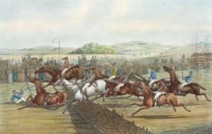 A Hurdle Race by Henry Thomas Alken