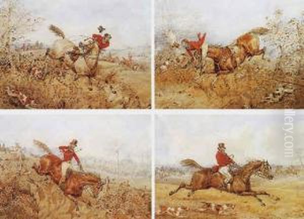 Jumping A Fence (#) A Dangerous Fall (#) Crossing A Ditch (#) In Full Cry - view 1