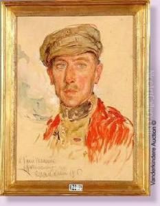 Portrait D'un Officier Belge by Fernand Allard L'Olivier