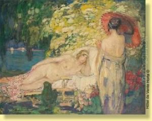 Conversation Dans Un Jardin by Fernand Allard L'Olivier