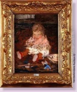 Enfant Et Sa Poupee by Fernand Allard L'Olivier