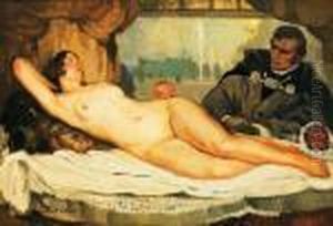 Jeune Femme Allongee by Fernand Allard L'Olivier