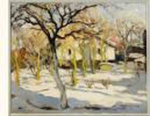 Village Enneige by Fernand Allard L'Olivier