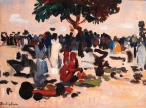 Marketscene In Luluabourg by Fernand Allard L'Olivier