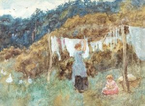 Study For The Clothes Line by Helen Mary Elizabeth Allingham