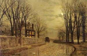 The Turn of the Road by John Atkinson Grimshaw