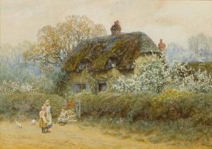 Young Children By A Cottage Gate Young Children By A Cottage Gate