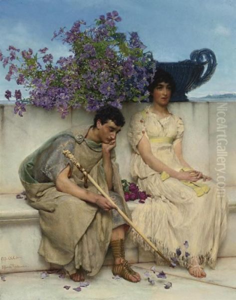 An Eloquent Silence by Sir Lawrence Alma-Tadema