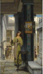In The Temple by Sir Lawrence Alma-Tadema